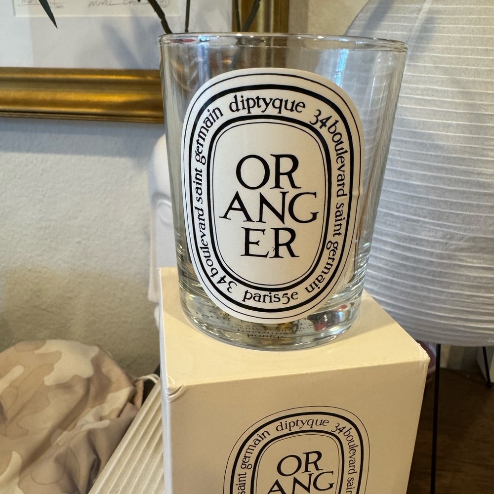 DIPTYQUE Empty Glass Candle Holder 6.5 oz Oranger Upcycle Container